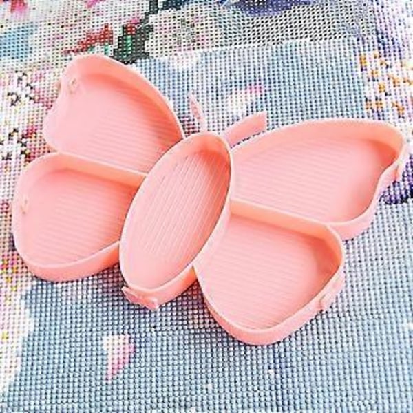 5D DIY Diamantmaleri Brett, Drillbrett Verktøysett Trakt Rad Drillbrett Beholder Multi Funksjonell Flip Drill Plate Rhinestone Sorteringsbrett (Rosa) Pink