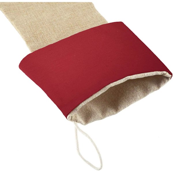 Jutestrumpor för jul, 3-pack, enfärgade, DIY-julgran