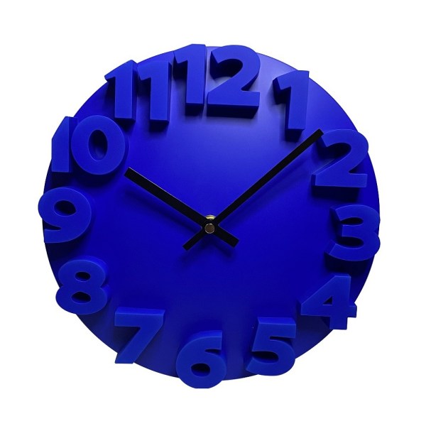 Klein Blå 25cm Väggklocka Instagram Style Gift Clock Pendant Nor