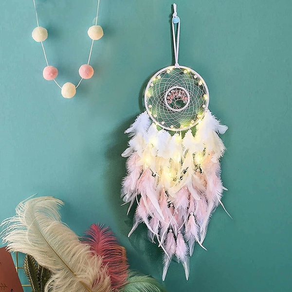 Käsintehty Dream Catcher Feather Dream Catcher Pink Dream Catc