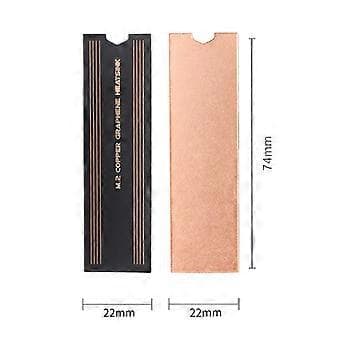M.2 Køleplade SSD Kobberkøler Solid State Disk Radiator Kølende Kobberplade Radiator til Køling af Laptop