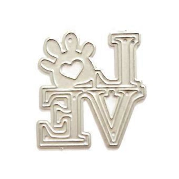 Metal Die Cuts Kærlighed Skærestencils DIY Skæreskabelon til Scrapbooking Album Papirkort Prægning Håndværk