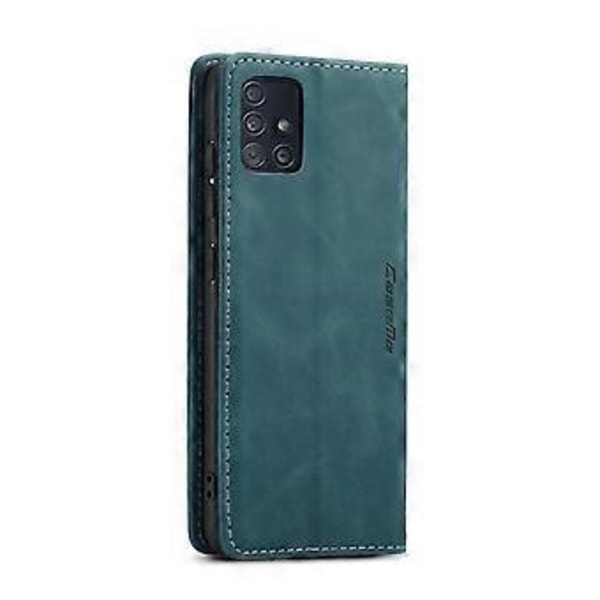 Multifunktionellt horisontellt flip-läderfodral för Galaxy A51 Blue