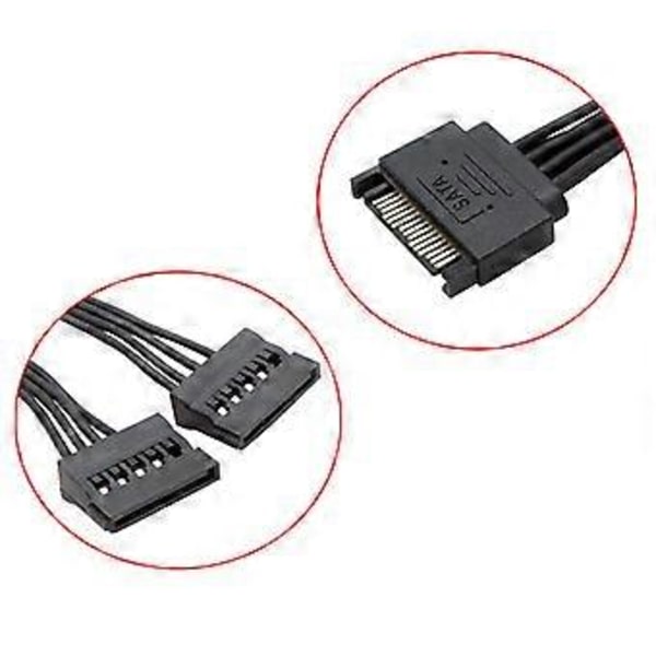 8,66 tommer Sata-kabel Sata-strømkabel Splitter Sata-strømsplitter Adapterkabel Tilslutningsledninger; Strømkabel til harddisk