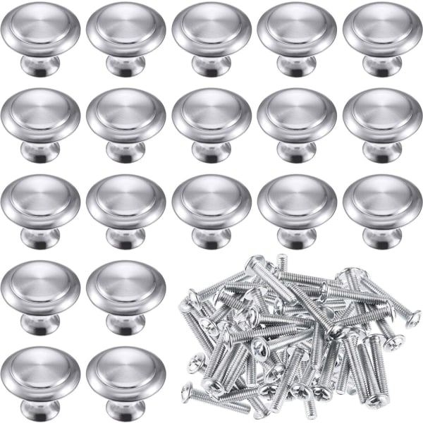 24 silverskåpsknoppar, cirkulära kökslådor, lådknoppar,