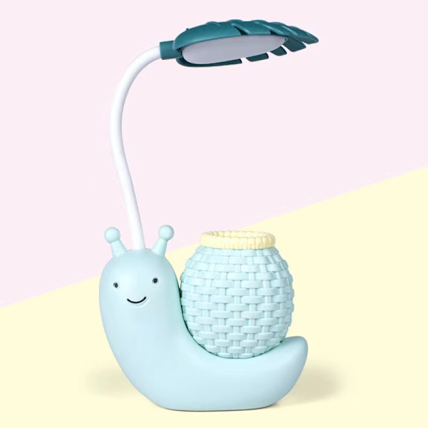 Kreativ tecknad snigel bordslampa Hem USB uppladdningsbar barn'