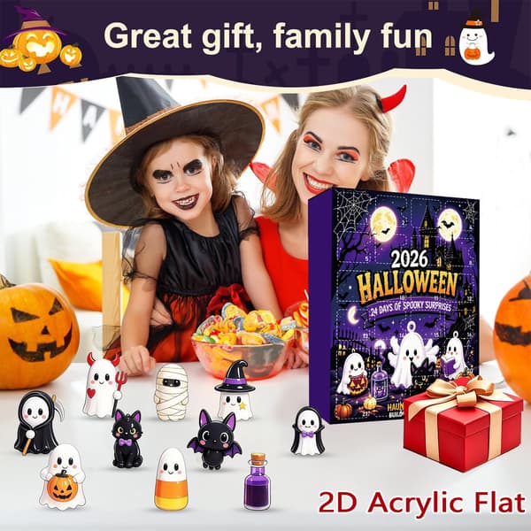 2026 Ny Halloween Spøgelse Overraskelsesboks 2D Legetøj Julekalender
