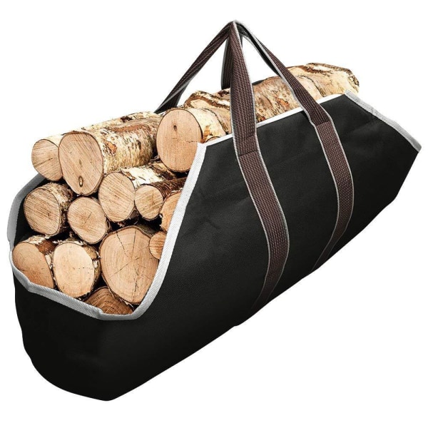 1PC Canvas Log Bag Kamin Vedförvaring Väska Stor Kapacitet