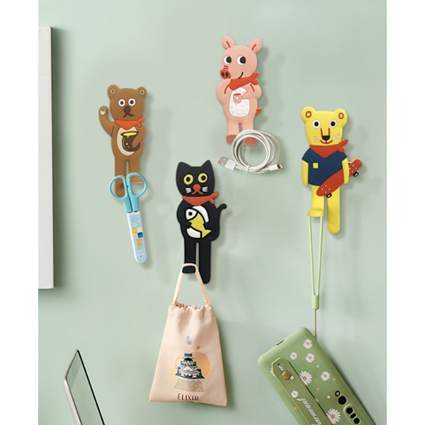 7 st gummikylmagneter, djur kylmagneter, söta 3D Frid
