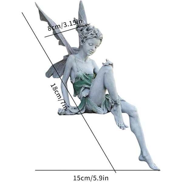 Trädgårdsstaty, Dekorationsstatyett, Fe Staty, Fe Trädgårdsstaty Fe Prydnad Hög Figur Resin Hantverk Dekoration Studie Trädgård Vardagsrum Rent Rum