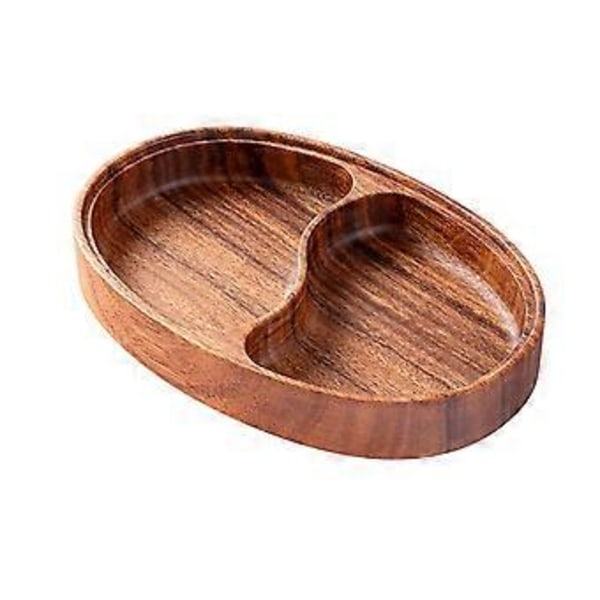 Serveringsbrett Tørket Frukt Skål Mat Oppbevaringsboks Tre Appetittvekkere Fat for Hjem Benkeplate Bord Midtstykke Brød(30x20x4.5cm) 30x20x4.5cm