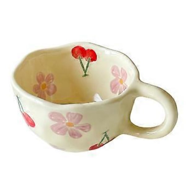 Keramisk kaffe- og te-krus med hank, tekop, sjov kaffekop, fødselsdagsgave til kvinder og piger