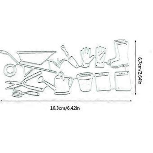 Vattenkanna Metall Skärande Dies Stenciler för DIY Scrapbooking Dekorativ Prägling Papperskort Mall Dekor Stansar