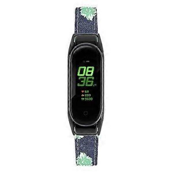 Til Xiaomi Smart Band 8 Ægte Læderrem med Sort Urkasse Style L
