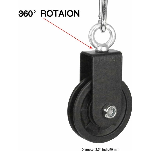 Swivel Pulley Block, Single Pulley Block med U-Mount Bracket Swi