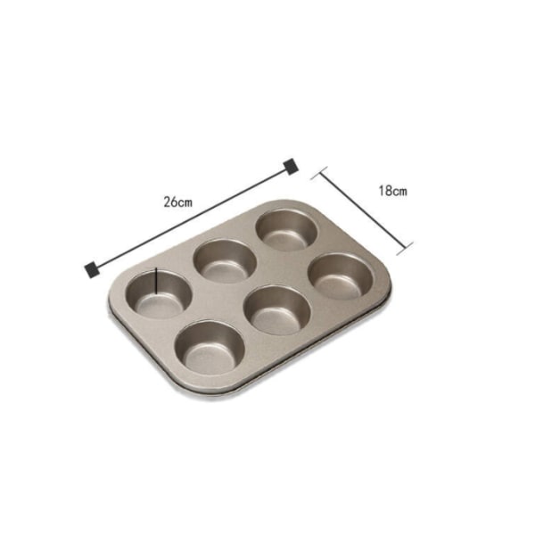 DIY bakebrett 6 hull runde kakeform kakeverktøy non-stick belegg