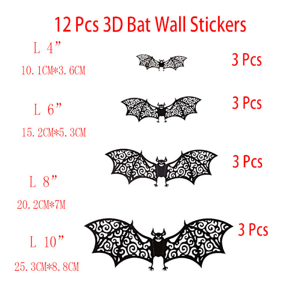 Halloween hulbat 3D stereo sort flagermus spøgelsesfestival fest sce