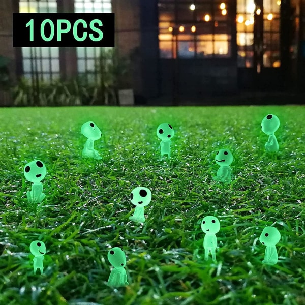 10 stk Luminous Ghost Tree Elf Mini Garden, Creative Resin Hallowe