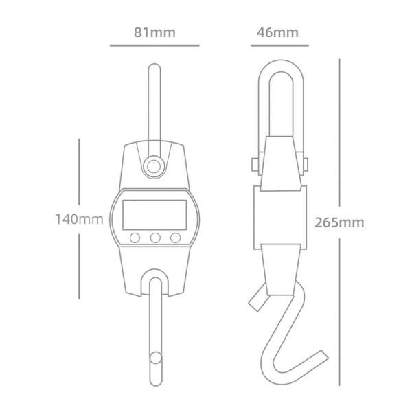 Kranestige - Mini Stige Bærbar Digital LCD Hængende Stige P