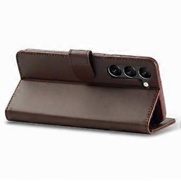 LC.IMEEKE Etui til Samsung Galaxy S24+ Kalveskindsstruktur Læder Stand Telefon Beskyttelsescover Style A