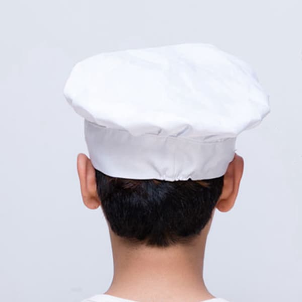 5 stk. Unisex Kokkehatt i polybomull med justerbar elastisk strikk