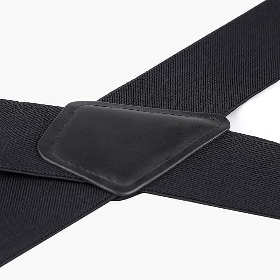 Svarta-Mode Ultrastarka Justerbara Elastiska Hängslen 120cmx5