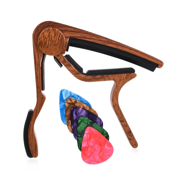 Gitarr Capo för Akustiska och Elektriska Gitarrer - Rosewood Färg w