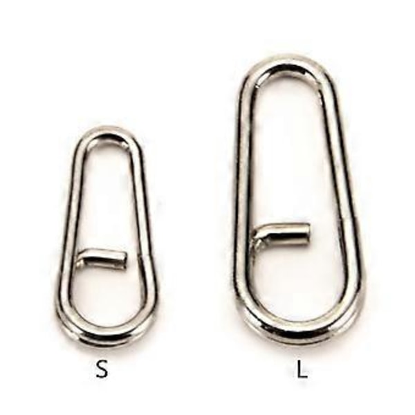 50/100 st Rostfria Stål Splitringar Fiske Snap Cnnector Fiskeklämma Ovala Splitringar Utomhus Fiske Tillbehör 50 large