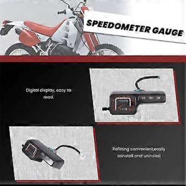 Motorsykkel LCD Digitalt Speedometer Turteller Kilometerstandsmåler for Honda XR250 CRM250 BAJA250