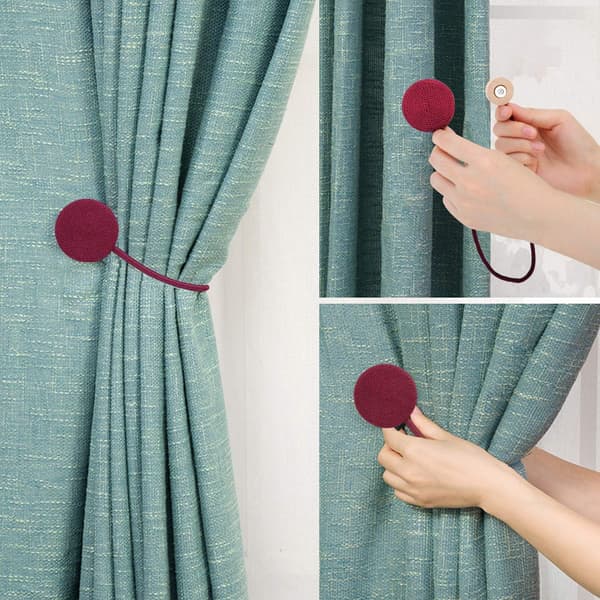 2-pack Magnetiska Gardinspännen, Handflätad Dekorativ Gardin