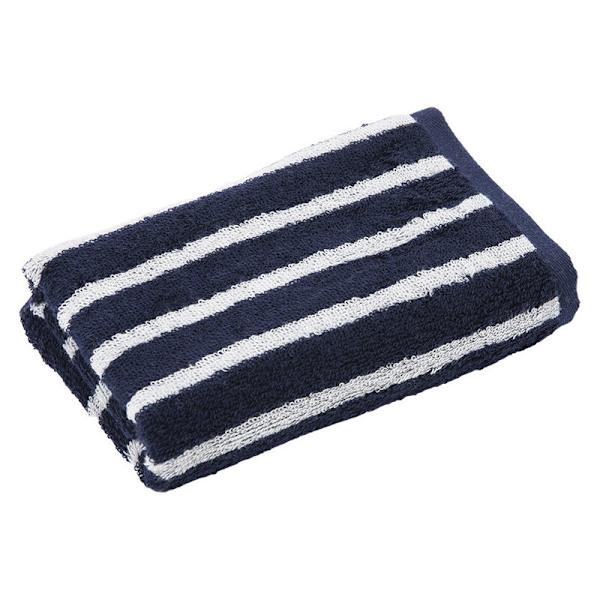 Marinblå Randig Strandhandduk - 1-pack