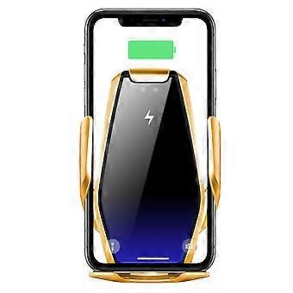 Tyrant Gold Trådløs Billader, 15W Hurtiglading Bilfeste Lader Auto-Klemming Luftventil Telefonholder Kompatibel med iPhone 11Pro/Max/XR/11/X/8, S