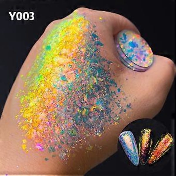Heijastava Glitter Kynsijauhe Paljetit Kristallipigmentti Dippikromijauhe Kynsien DIY Pöly Kynsitarvikkeet Koristelu 03 3