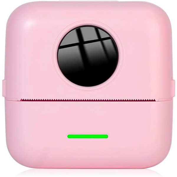 Rosa bærbar fotoprinter - Mini trådløs termisk printer til M