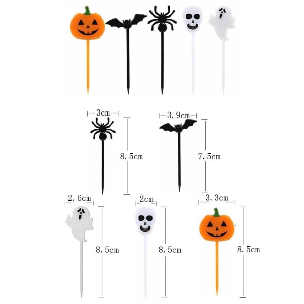 70 stk Halloween Plastpinner til Halloween - Festutstyr - Se