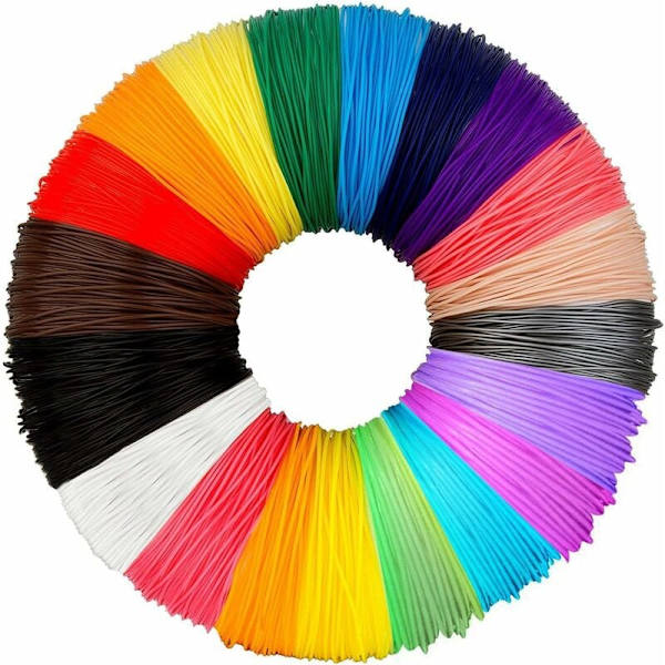 10x PLA 3D Pen Filament, 20 Farver, MYNT3D, DeWang, 3D Pen og 3D
