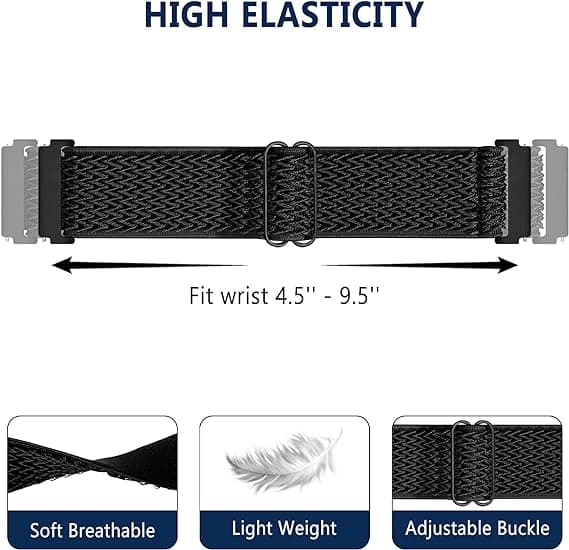 3 vågformad nylon integrerad rem (vit, blå, kamel), su