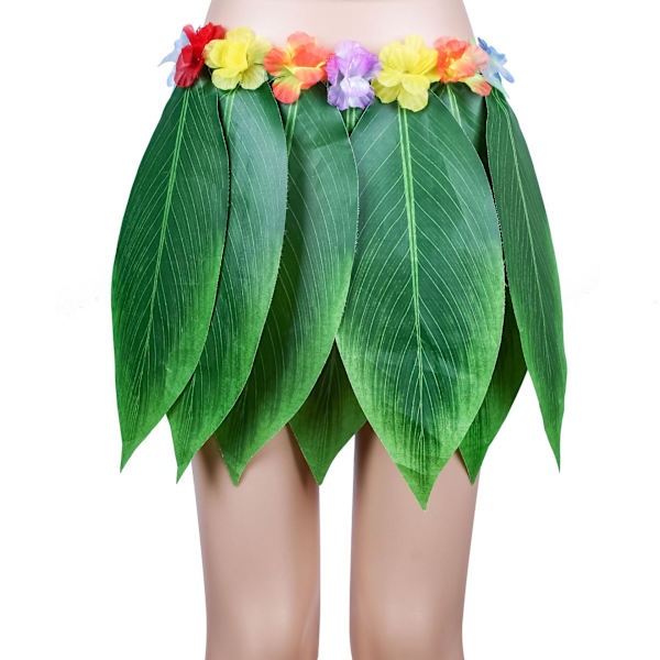 Pojkar Flickor Hawaiian Flowers Leaf Grass Kjolar Garland kostym Set