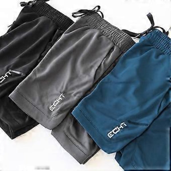 Träningsshorts för män Gymshorts Träning Bodybuilding Gym Sport Herr Casual Kläder grey 02 M