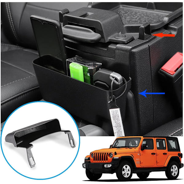 Jeep Wrangler JL/Gladiator JT -keskikonsolin käsinojan säilytyslokero