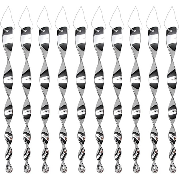 12 stk fugleskremmer, 30 cm fuglestang 360 graders reflekterende sp