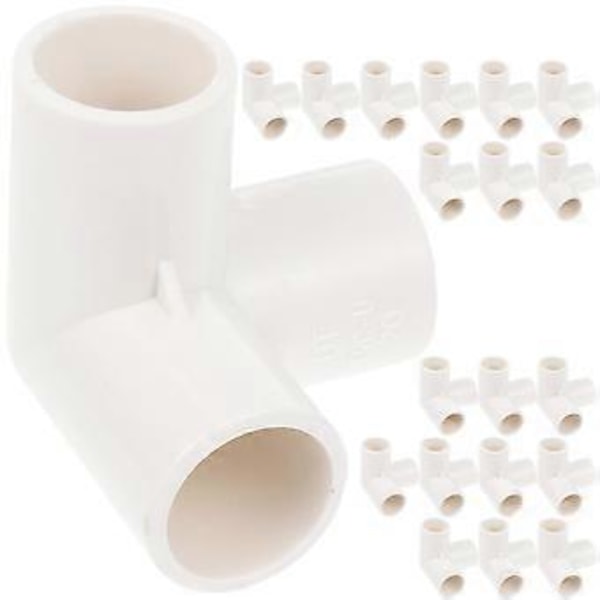 20 kpl Kulmaliitin T-kappale PVC-putkiliittimet Vesiputken kulmaliittimet DN15/20mm