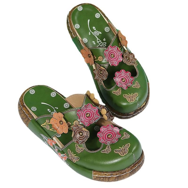 Damtofflor Boho Bohemia Strand Promenad Slip-on Sandaler.36. 36