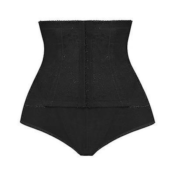 Justerbara Högmidjade Trosor med Kontroll för Kvinnor, Plattar till Magen och Formar Kroppen.XL.Svart Black XL