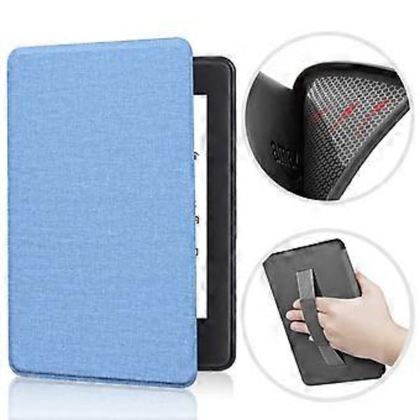 TPU-fodral Mjuk Tygtextur Auto Sleep För Paperwhite 12:e Gen 2024 7 Tum Med Exakta Utskärningar För Enkel Åtkomst  sjöblå lake blue