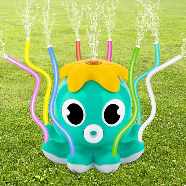 Kinder Swing Sprinkler med 8 slange sprinkler leketøy, utendørs