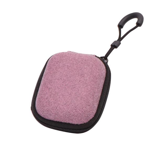 2-pack rosa öronsnäckor hörlurar headset bärväska