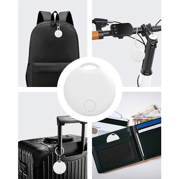 Smart Air Tracker Tag (kun iOS) Bluetooth-genstandssporing, kompatibel med Apples Find My (kun iOS - MFI-certificeret) Hvid
