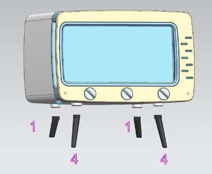Gul Blå Papirboks TV Mobiltelefonholder Multifunksjonell De