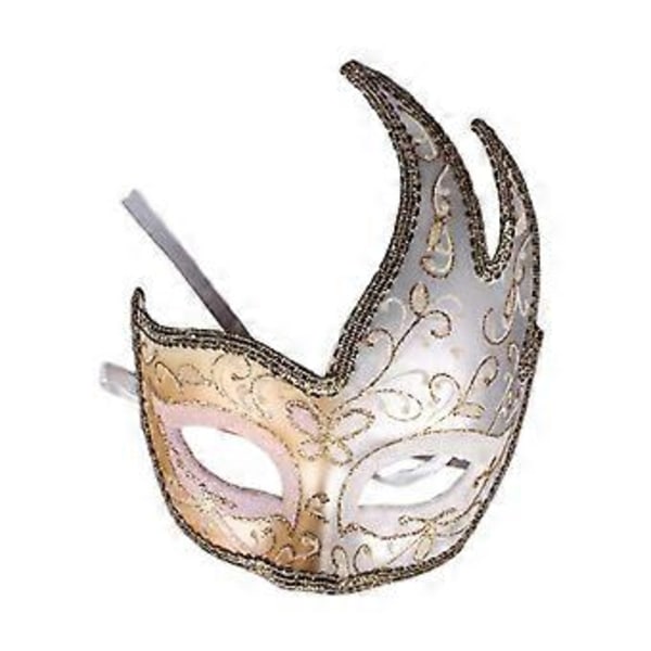 Maskerade Maske Cosplay Rekvisitter for Kvinner Festgaver Utstyr Ferie Nattklubb (Hvit) White